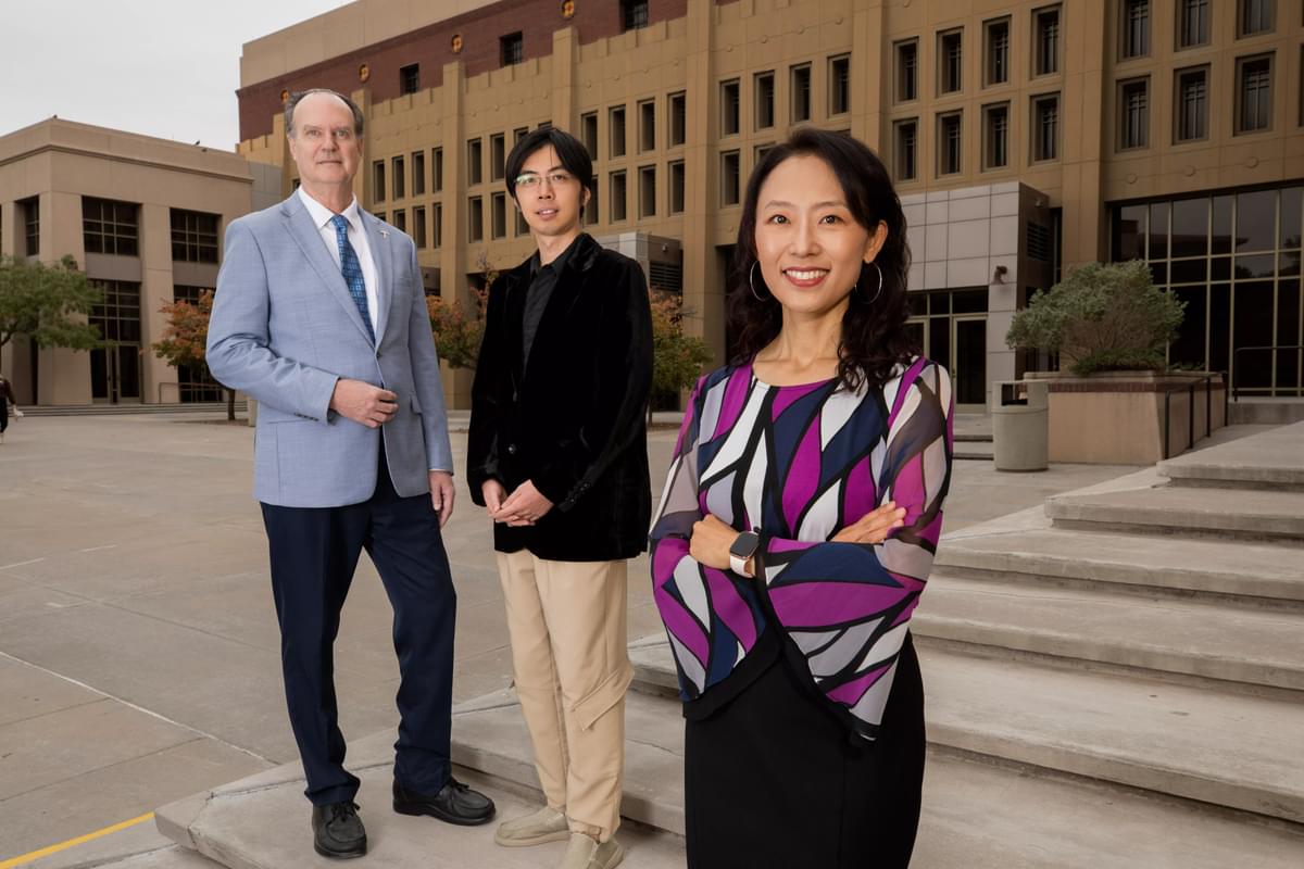 Caption: A team of 成人头条 researchers comprised of James Kubicki, Ph.D. (left), Zhengtao Gan, Ph.D. (center), and Son-Young Yi, Ph.D. (right) will lead a multi-institutional team in accelerating climate change solutions. 
